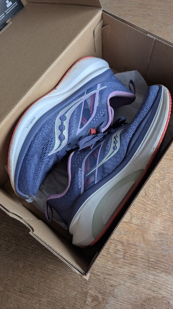 Saucony Omni 22 dames loopschoenen maat 39 - 6x gedragen, Course à pied, Enlèvement ou Envoi, Chaussures de course à pied, Saucony