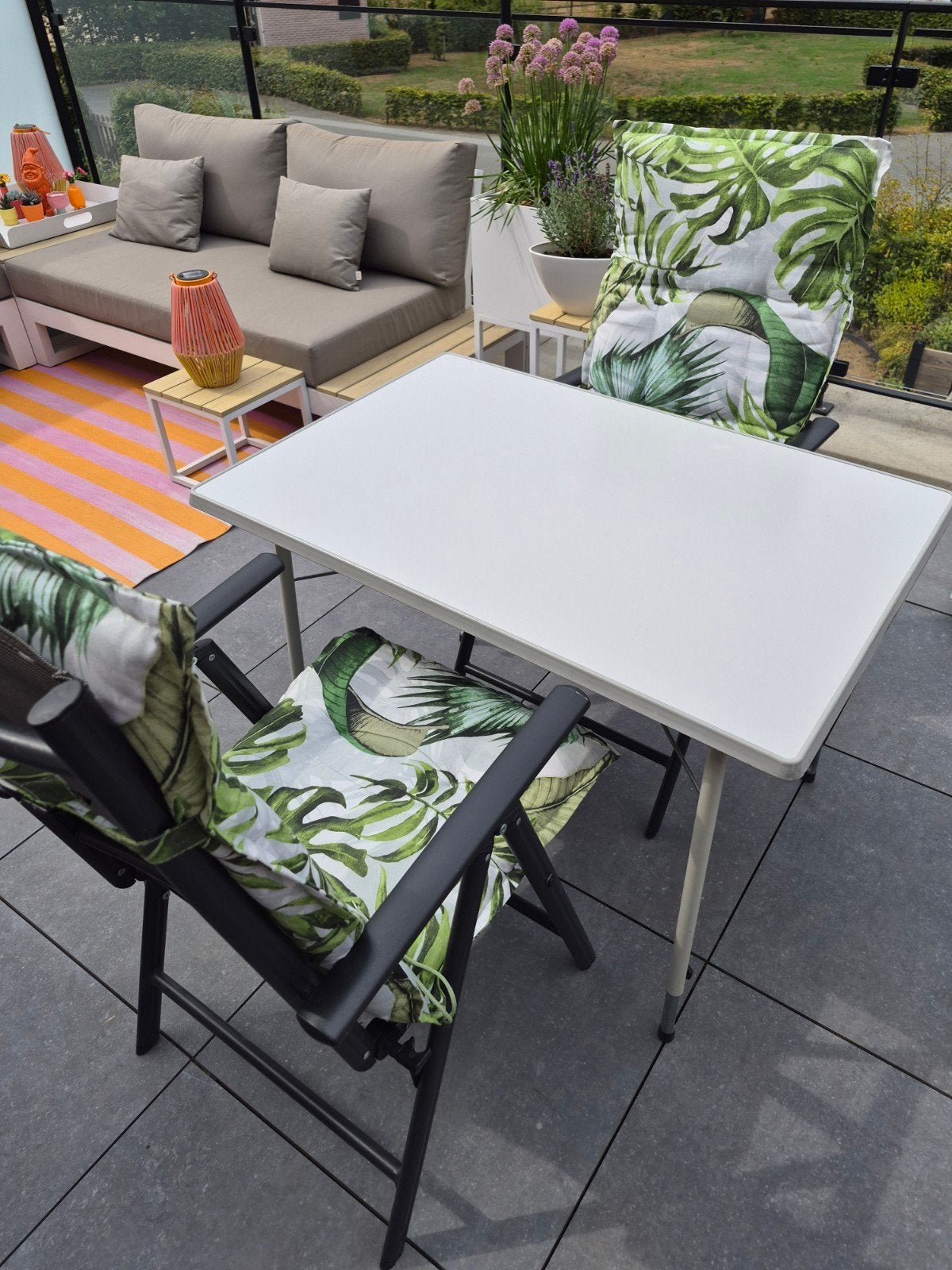 table de camping Dukdalf avec 2 chaises pliables et coussins, Enlèvement, Table de camping
