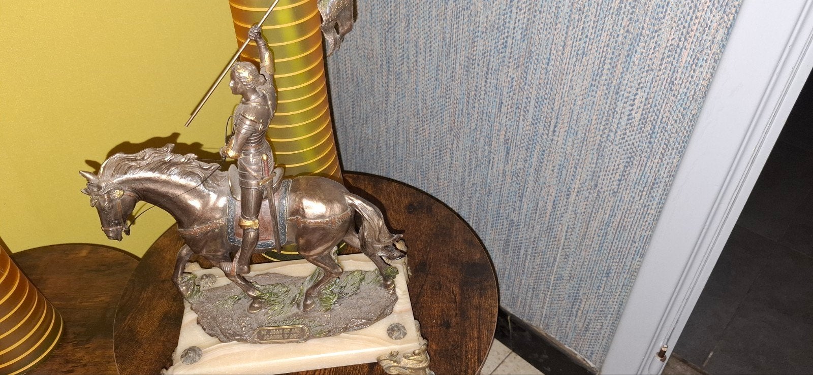 koud gegoten bronsen Jeanne d'arc, Ophalen, Brons