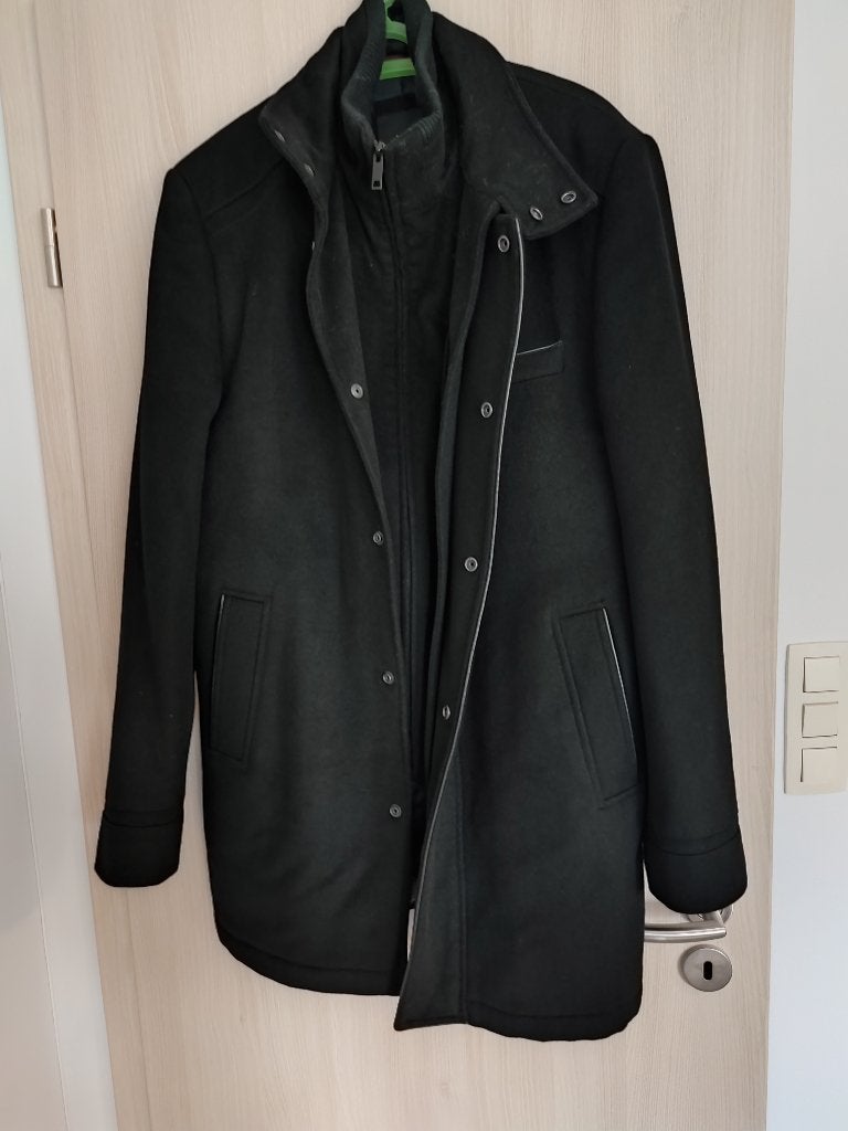 Manteau homme BRICE 100 % laine noir – Taille L, BRICE, Enlèvement, Noir, Taille 52/54 (L)