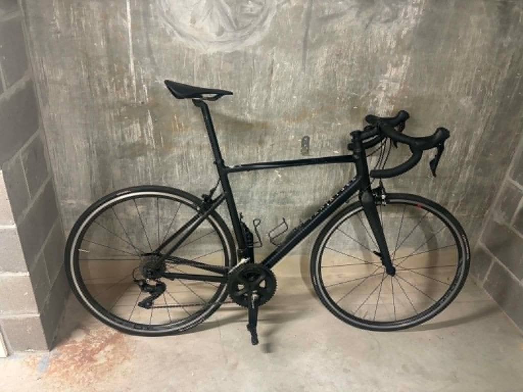 Van Rysel koersfiets, Shimano 105, maat L, 28 inch, Gebruikt, Velgrem, 57 tot 61 cm
