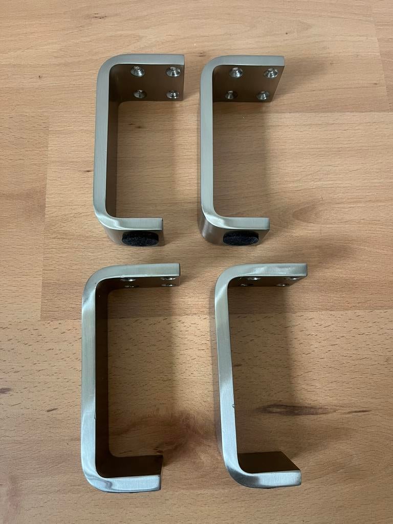 4 metalen meubelpoten ongebruikt, Ophalen, Zo goed als nieuw