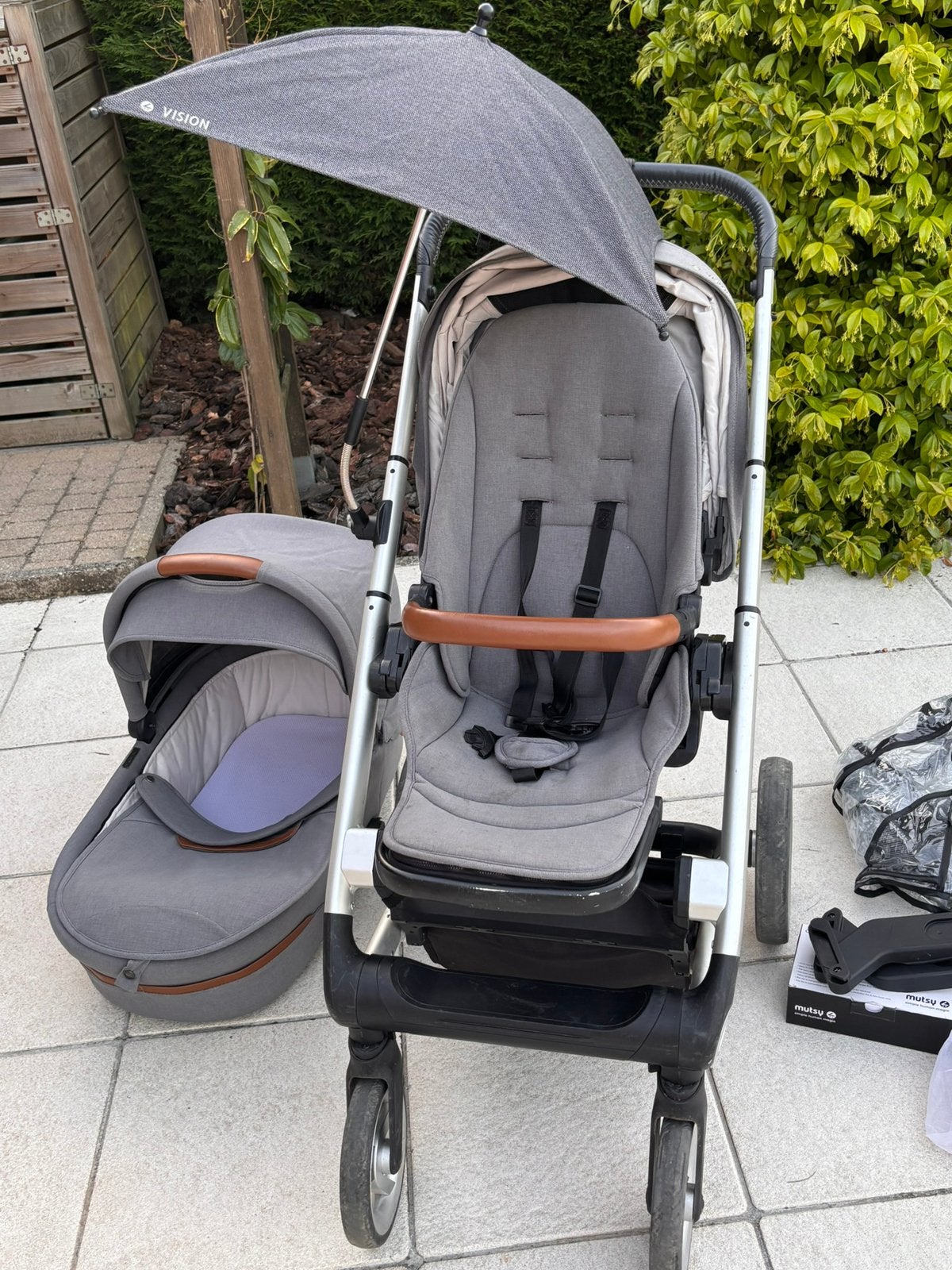 Poussette Mutsy Icon Vision avec accessoires et landau, Enlèvement, Comme neuf, Poussette, Mutsy