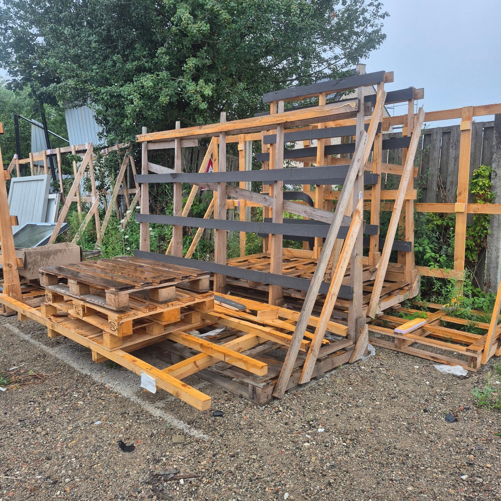 houten palletten voor ramen, Bricolage & Construction, Échafaudages, Enlèvement, Comme neuf, Autres types