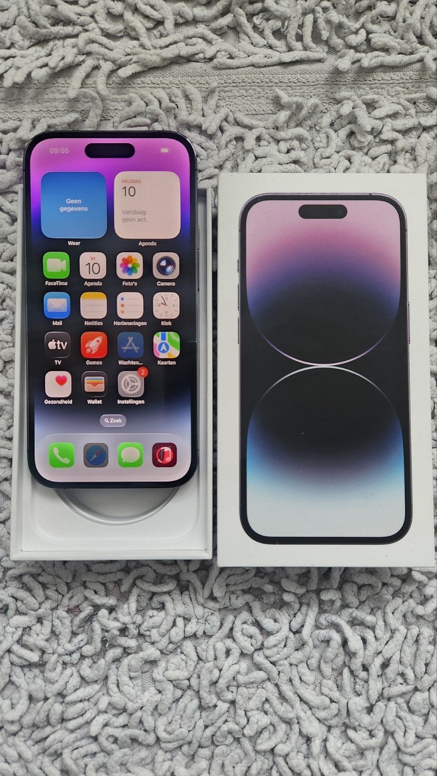 Te koop iPhone 14 pro 128gb, Télécoms, Téléphonie mobile | Apple iPhone, Comme neuf, Sans abonnement, Violet, 128 GB