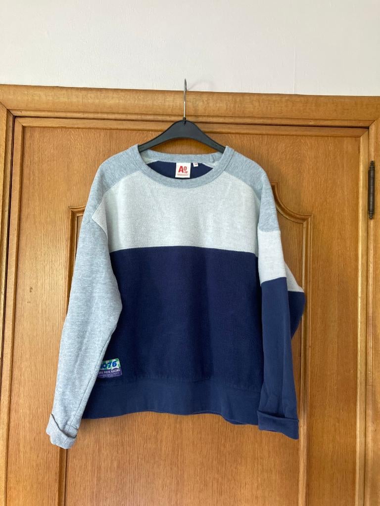 Blauw met lichtgrijze sweater, 14 jr, 164, AO76 Am Outfitte, Kinderen en Baby's, Kinderkleding | Maat 164, Trui of Vest, AO76 Am Outfitters