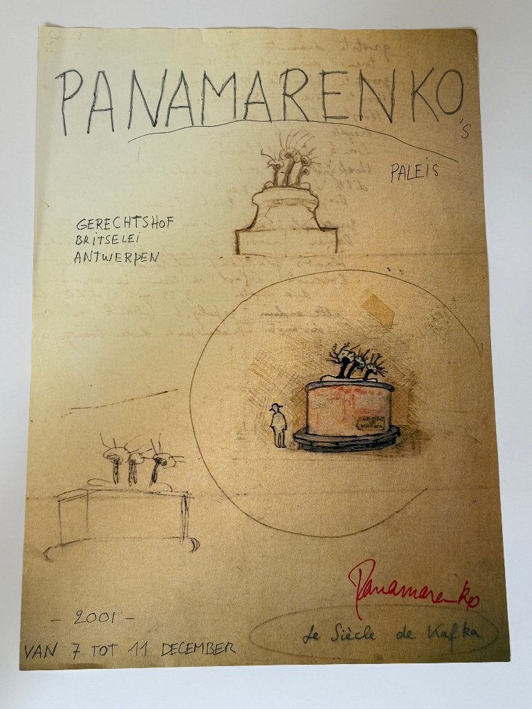 Panamarenko tal van unieke werken, Enlèvement, Autres types, Lithographie, Signé