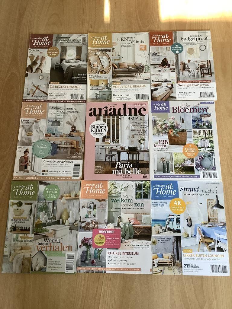 9 tijdschriften voor woondecoratie „Ariadne at home” TBE, Ophalen of Verzenden, Zo goed als nieuw