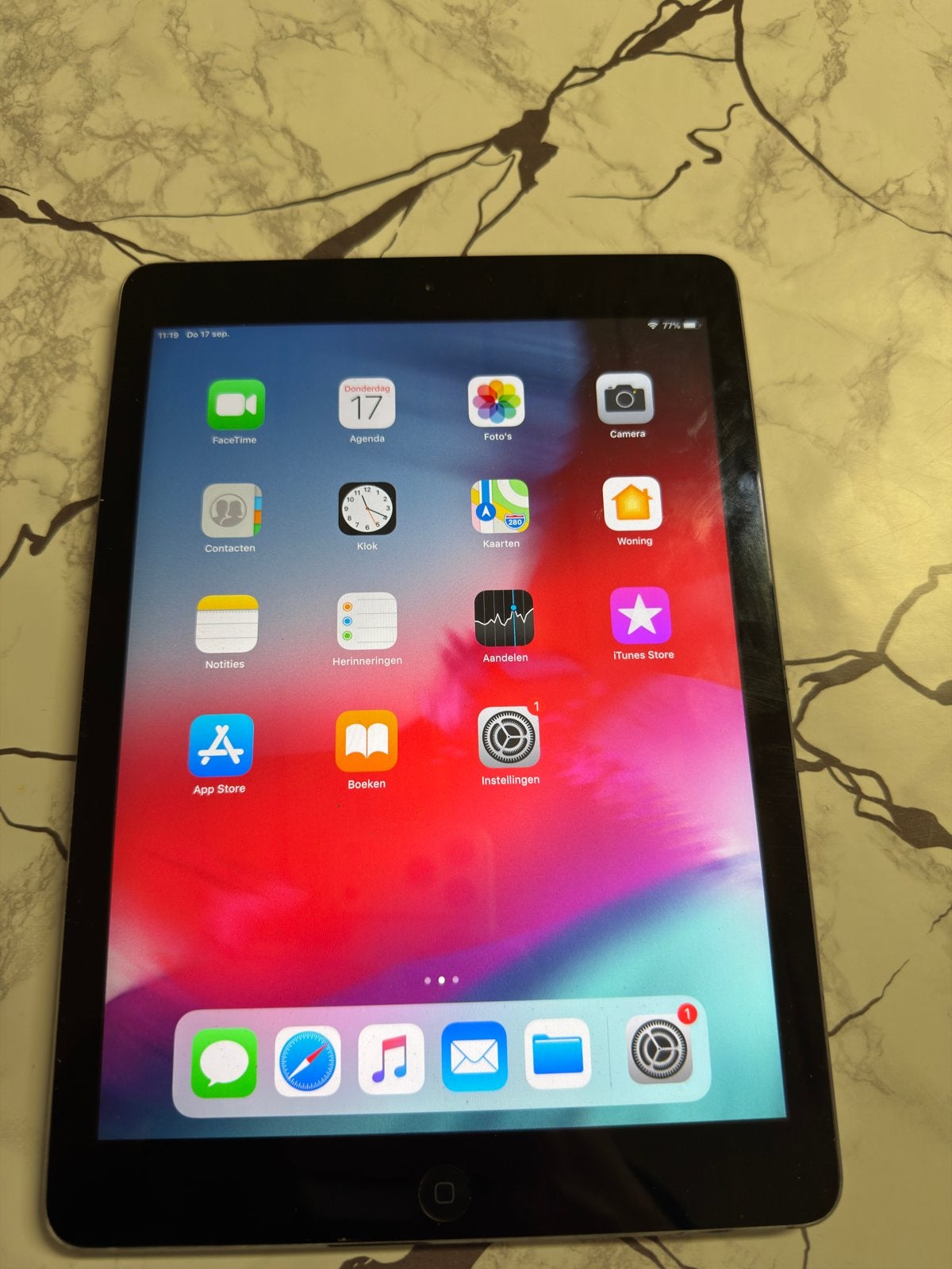 Ipad air 16gb space grey, Computers en Software, Ophalen, Apple iPad Air, Zo goed als nieuw, Grijs