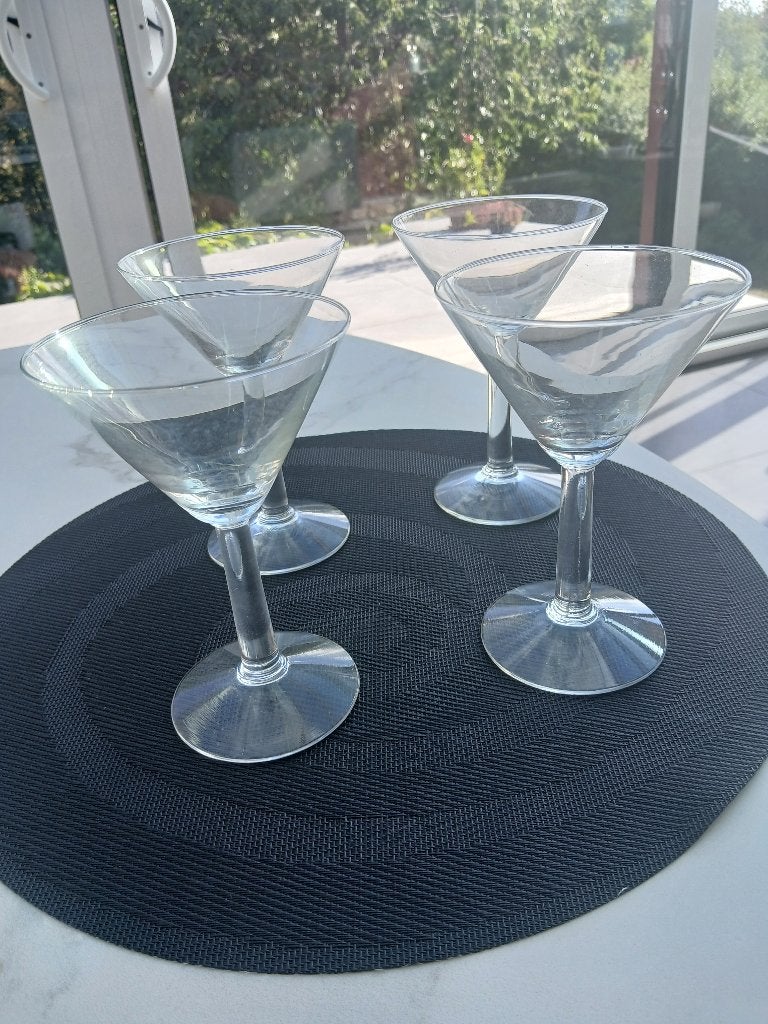 4 verres à cocktail ou champagne durobor, Enlèvement, Comme neuf, Autres types