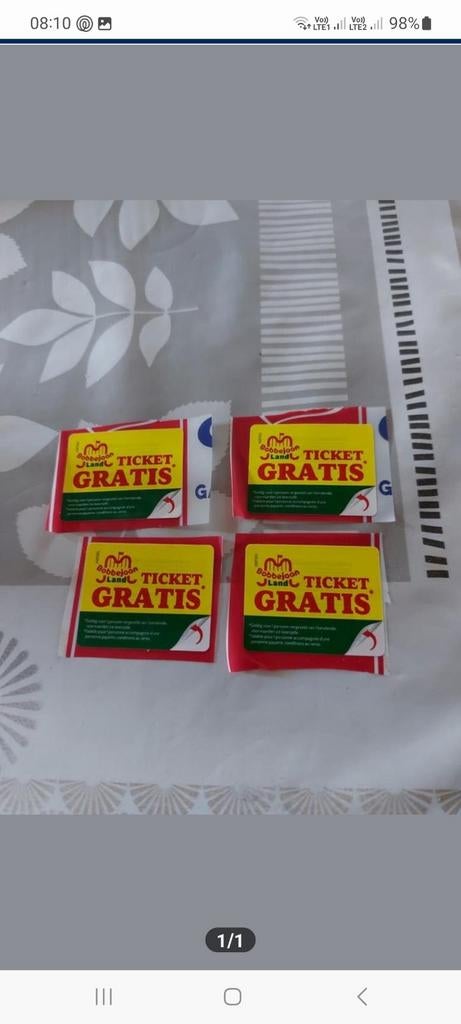 Gratis inkomticketten bobbejaanland, Tickets en Kaartjes