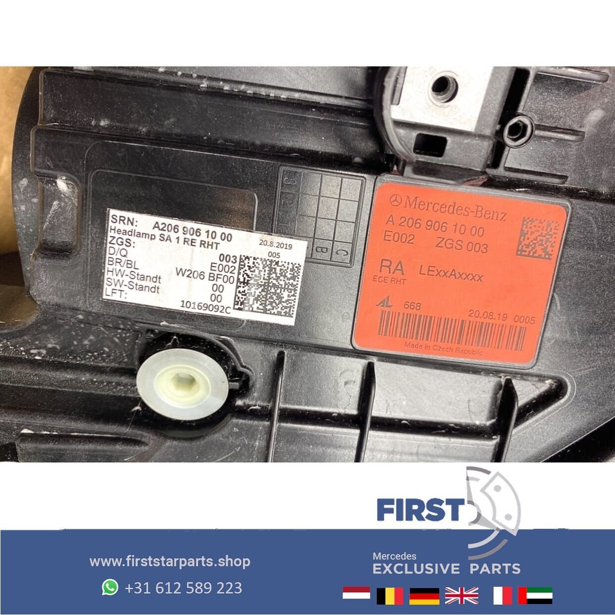 W206 S206 C KLASSE KOPLAMP RECHTS 2021-2024 LED HIGH PERFORM, Utilisé, -, -, Enlèvement ou Envoi