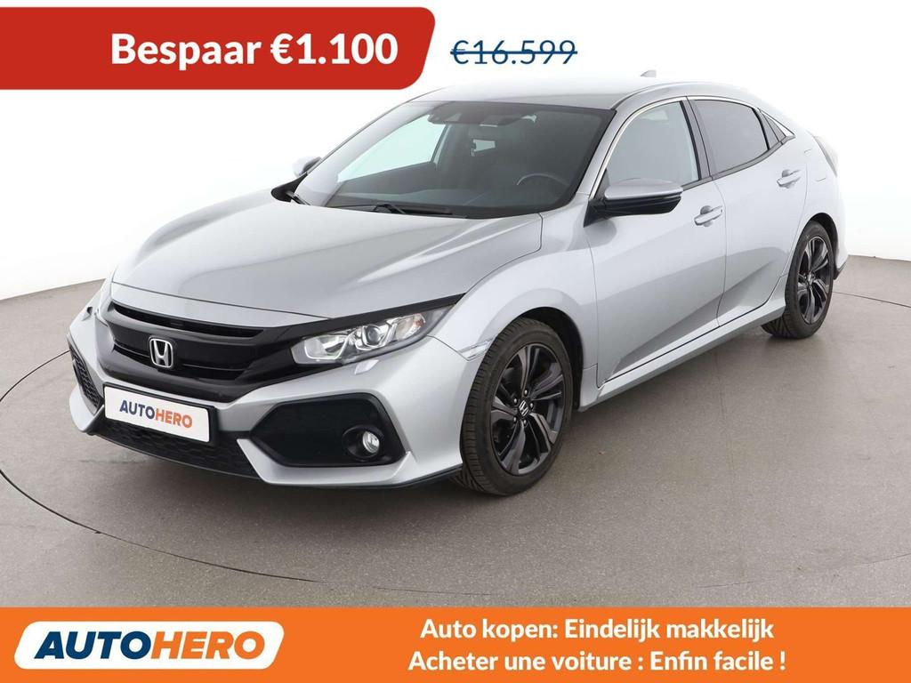Honda Civic 1.0 VTEC Elegance (bj 2019), Auto's, Honda, Gebruikt, 988 cc, Leder, 5 deurs
