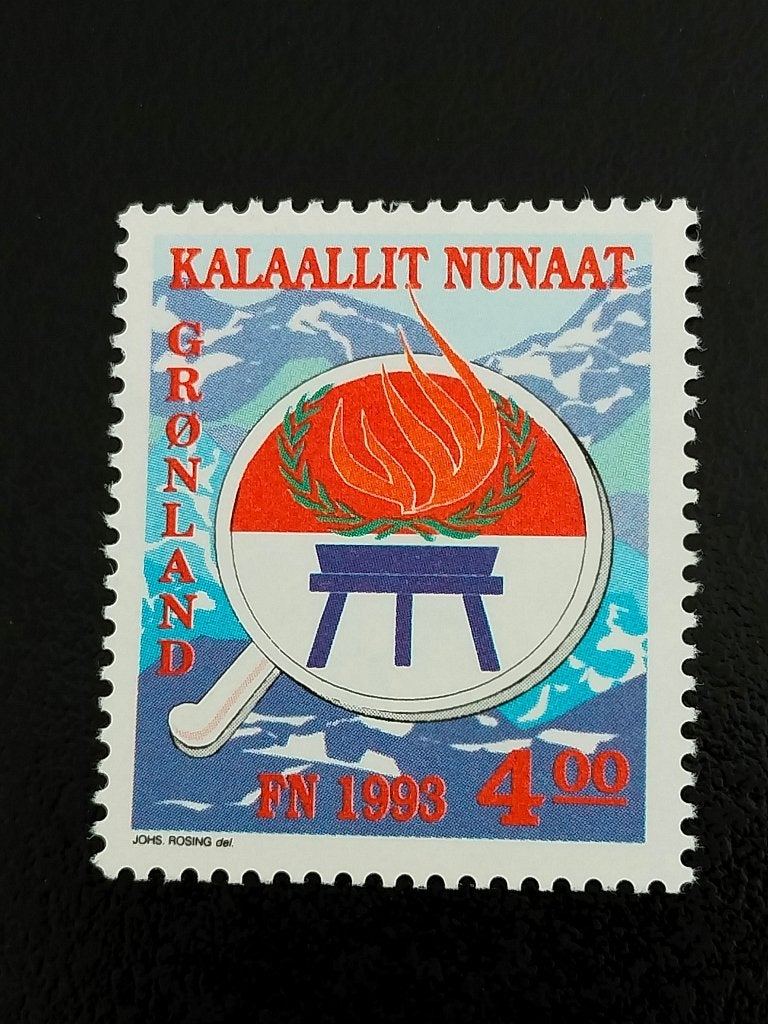Groenland 1993 - Nations Unies, Peuples autochtones **, Envoi, Danemark, Non oblitéré