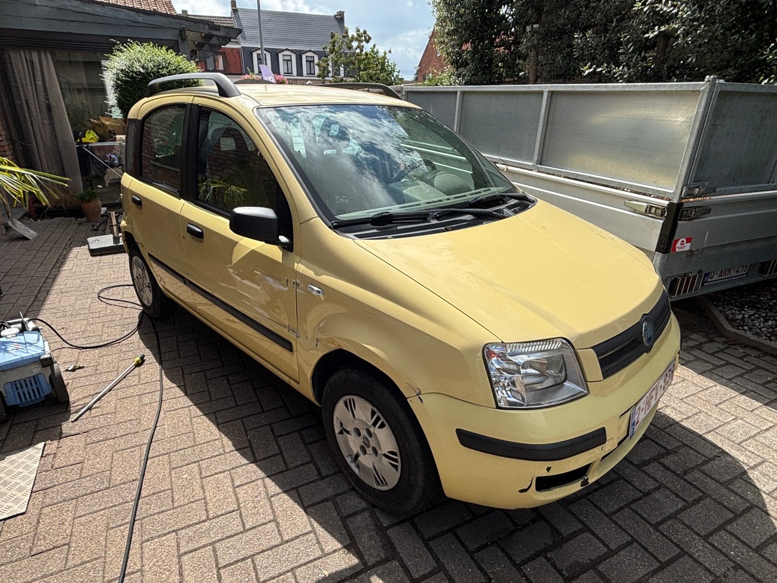 Fiat panda 1.1 benzine airco 2004 meeneemprijs/export, Autos, Fiat, 1242 cm³, Jaune, Boîte manuelle, 5 portes
