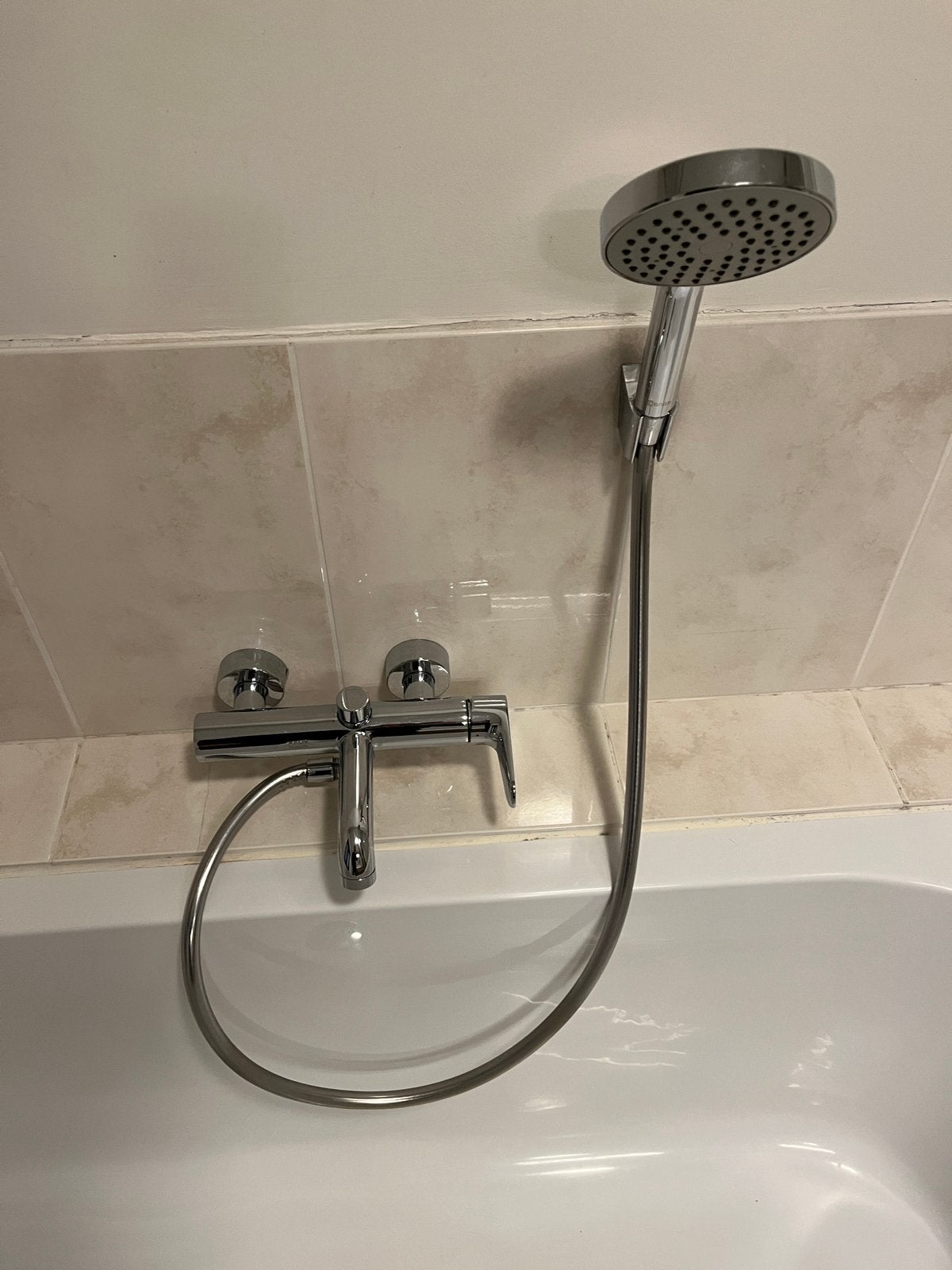 Originele Hansgrohe AXOR Starck badmengkraan met handdouche, Ophalen of Verzenden, Zo goed als nieuw, Chroom, Bad