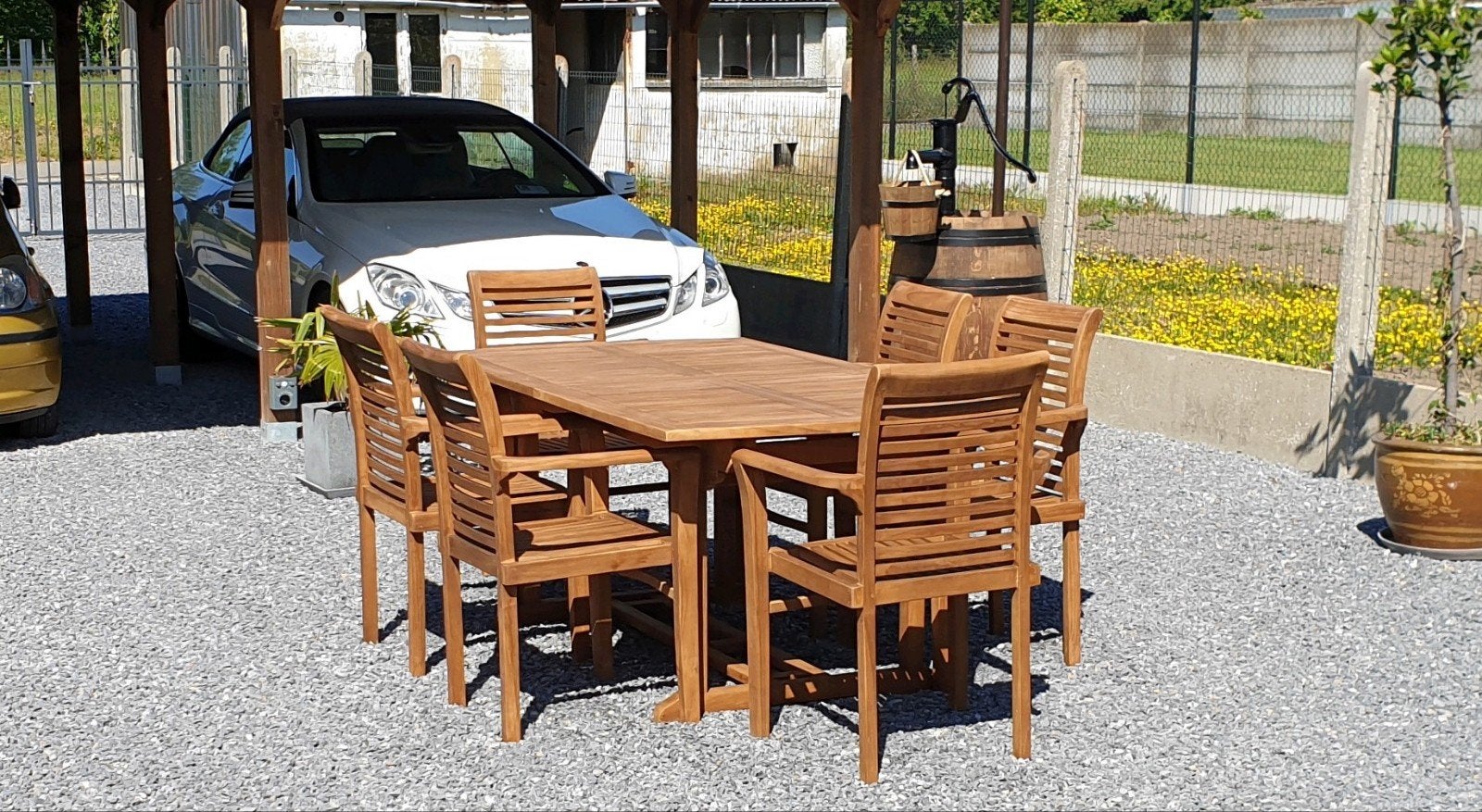 Tuintafel met stoelen, Tuin en Terras, Tuinsets en Loungesets, Ophalen