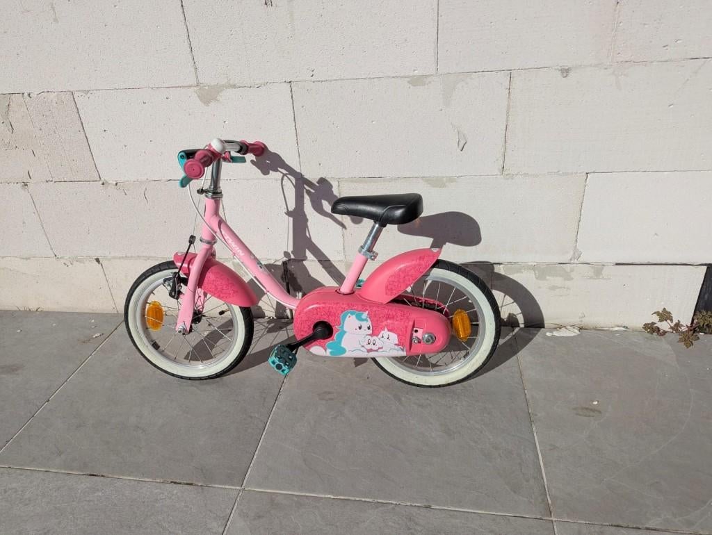 B'twin 14inch fiets Decathlon unicorn, Fietsen en Brommers, Ophalen, Zijwieltjes