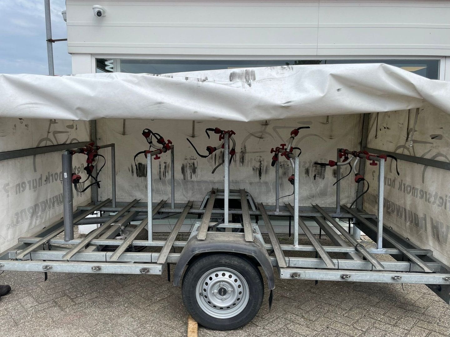Fietsaanhanger voor 10 fietsen, -, -, -