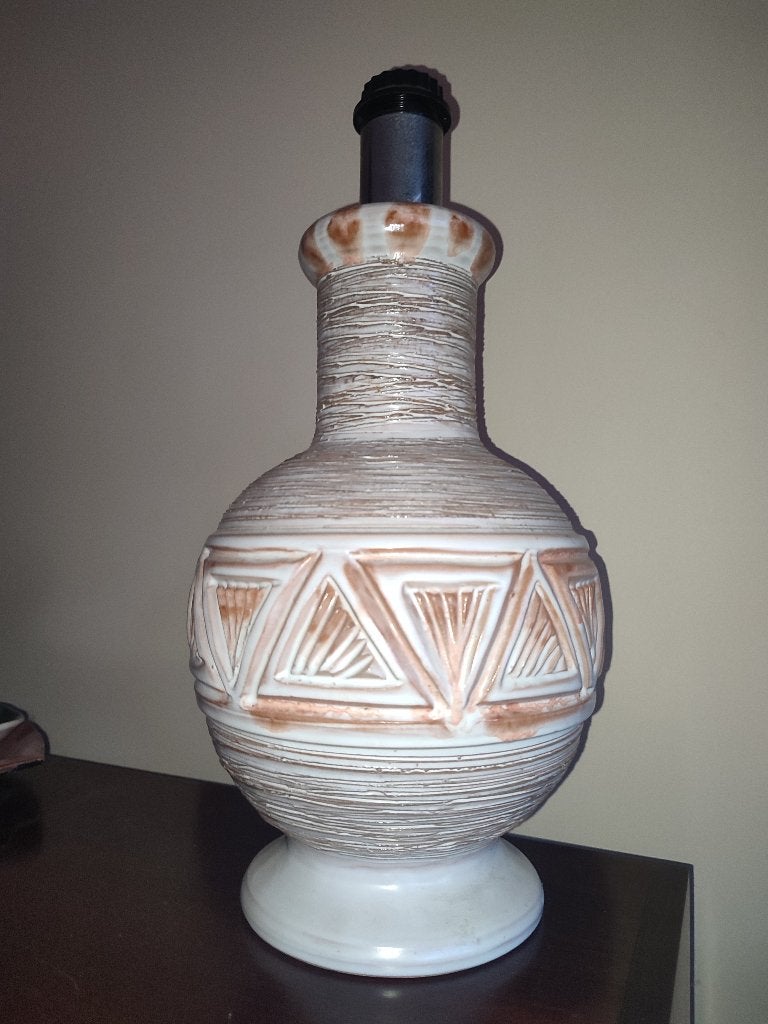 Grote vintage lamp - keramiek, Ophalen of Verzenden