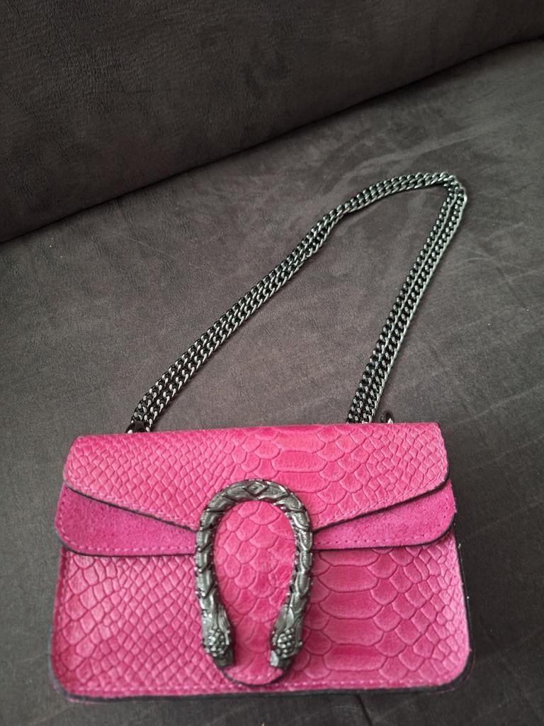 Handtas Leder, Handtassen en Accessoires, Tassen | Damestassen, Ophalen of Verzenden, Handtas