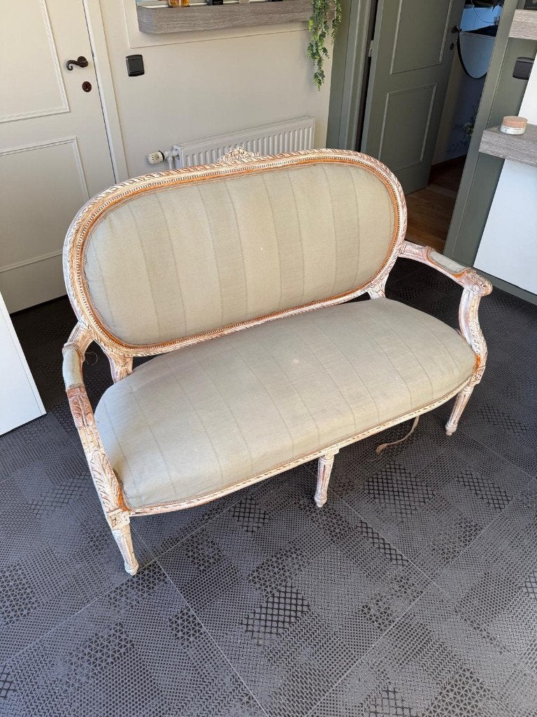Banquette Louis XVI, Louis XVI, Moins de 75 cm, Moins de 150 cm, Banc droit