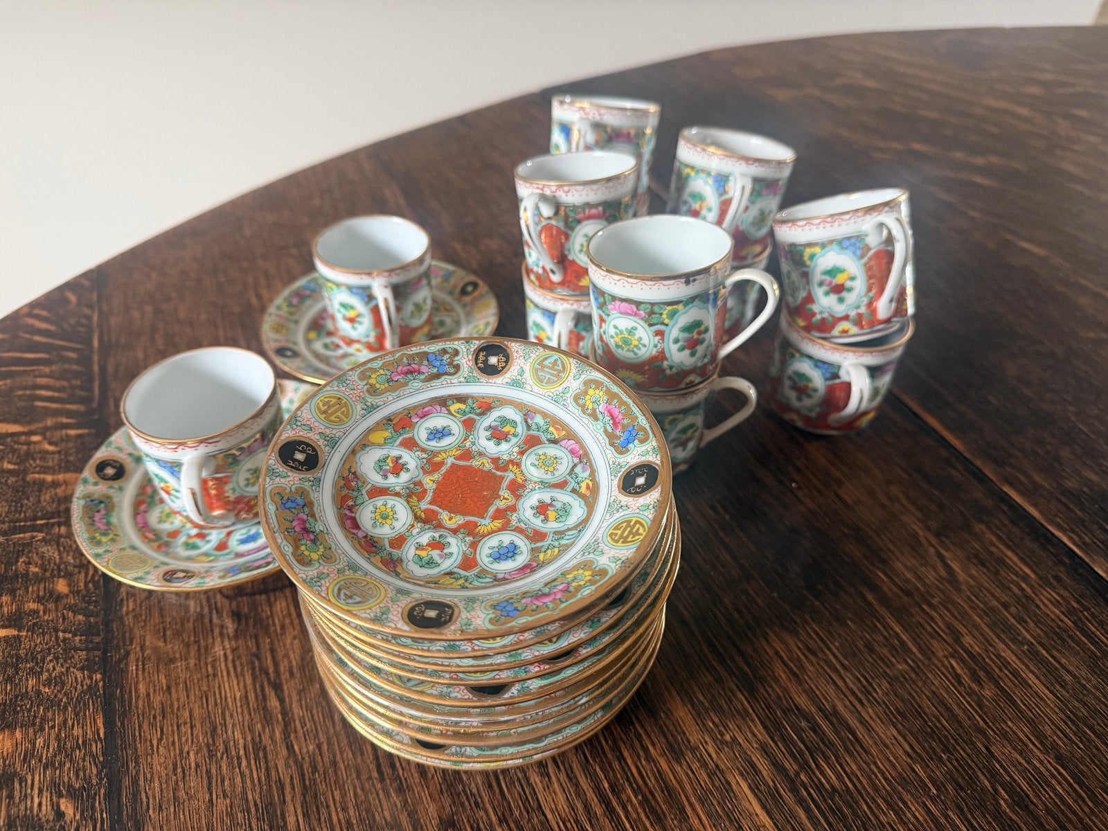 Service à thé chinois 12 tasses et soucoupes, Antiquités & Art, Enlèvement