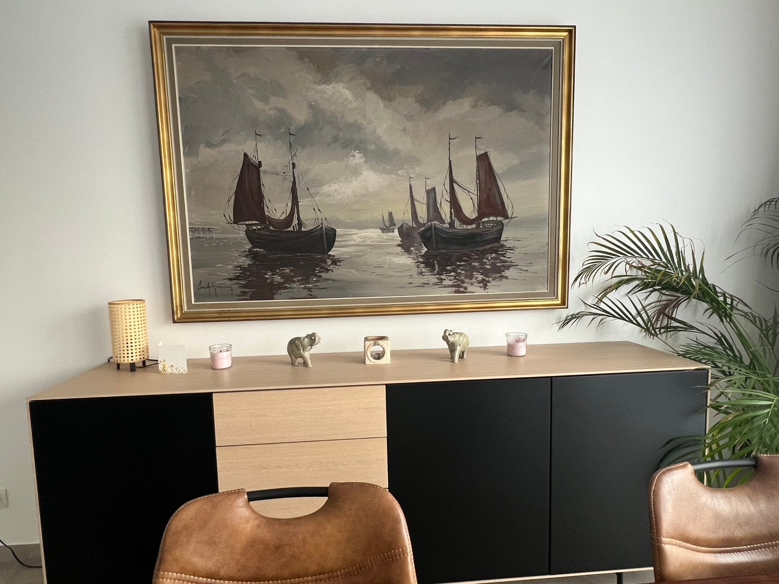 Mooie schilderij Emile Lammers, Ophalen, Doek