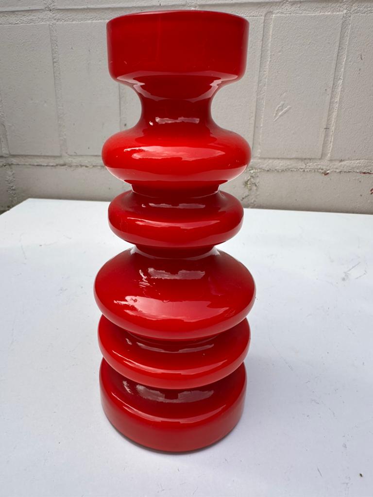 PO Strom Alsterfors Glazen Vaasje, Enlèvement, Utilisé, Rouge, Verre