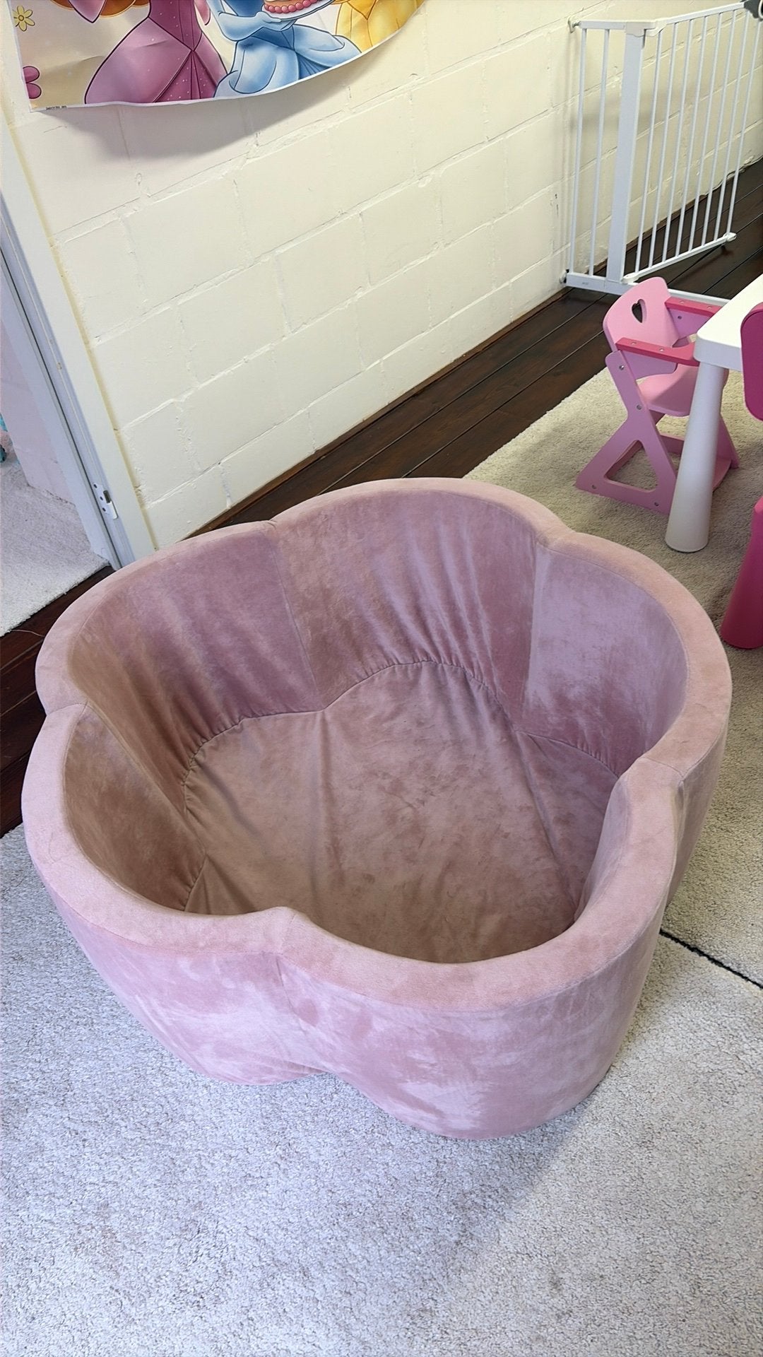 KIDKII roze velvet ballenbad – zeer goede staat, Ophalen, Zo goed als nieuw