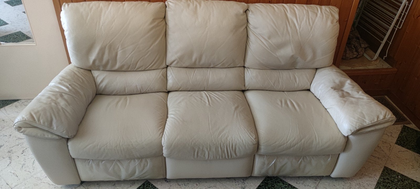 sofa 3+1+1, Ophalen, Gebruikt, Driepersoons, Leer