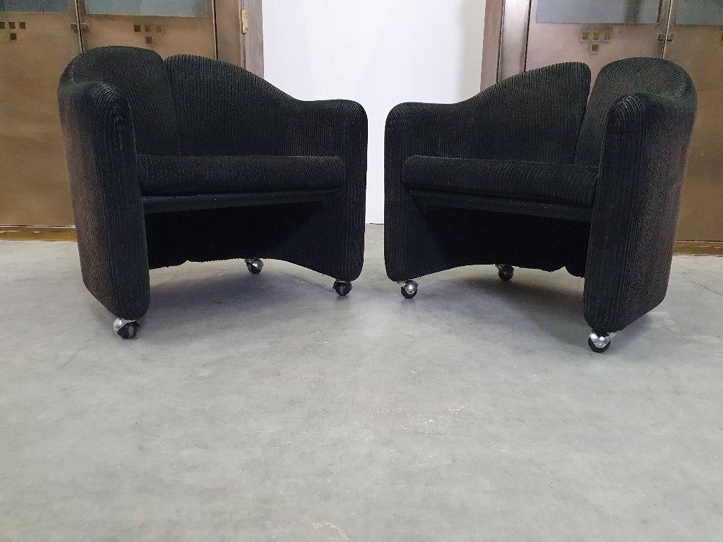 2 chaises longues mobiles vintage Eugenio Gerli Tecno, Enlèvement, Utilisé, Tissus