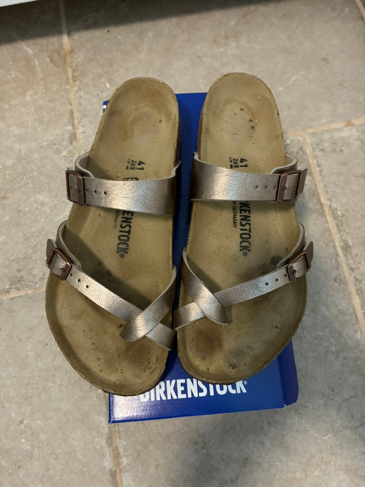 Birkenstock Brons normale fiiting Mayari 41, Slippers, Overige kleuren, Ophalen of Verzenden, Zo goed als nieuw