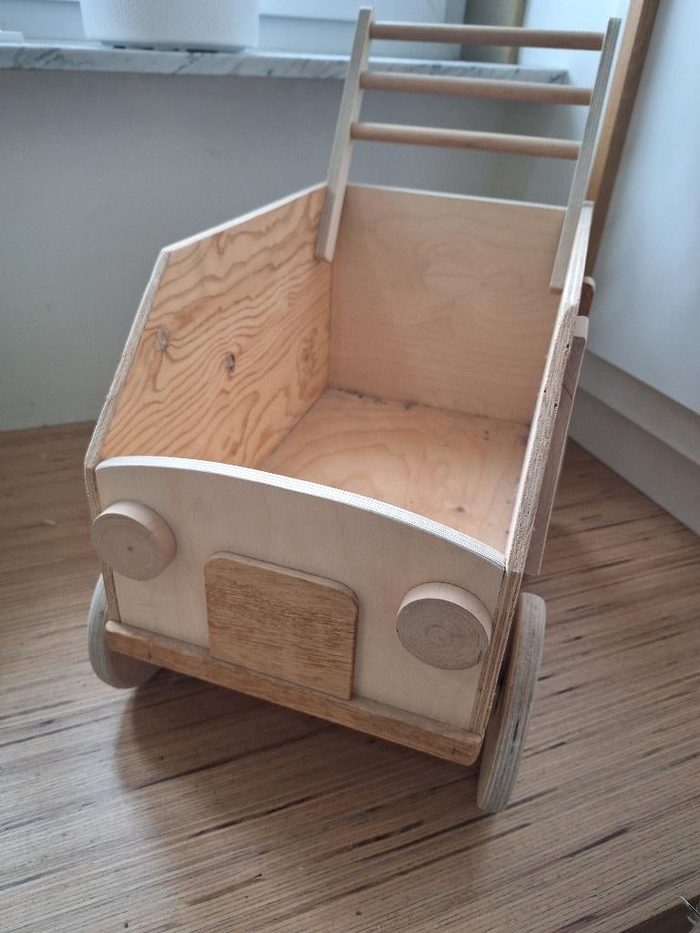 Loopwagen hout, Ophalen, Nieuw, Duw- of Trekspeelgoed