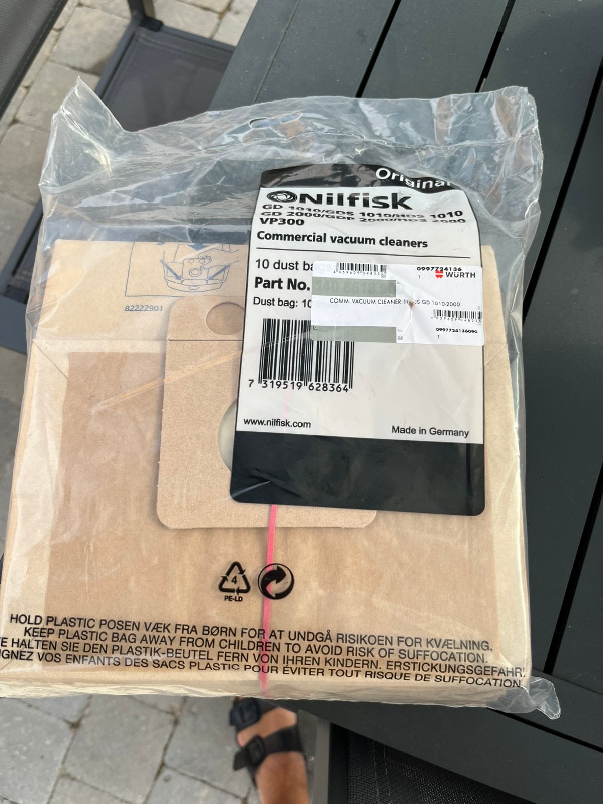 Sacs pour aspirateur, Ophalen, Nieuw