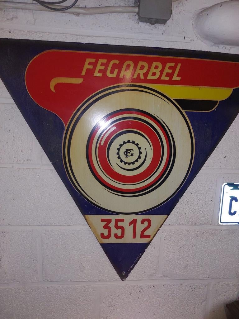 Plaque émaillée Fegarbel.