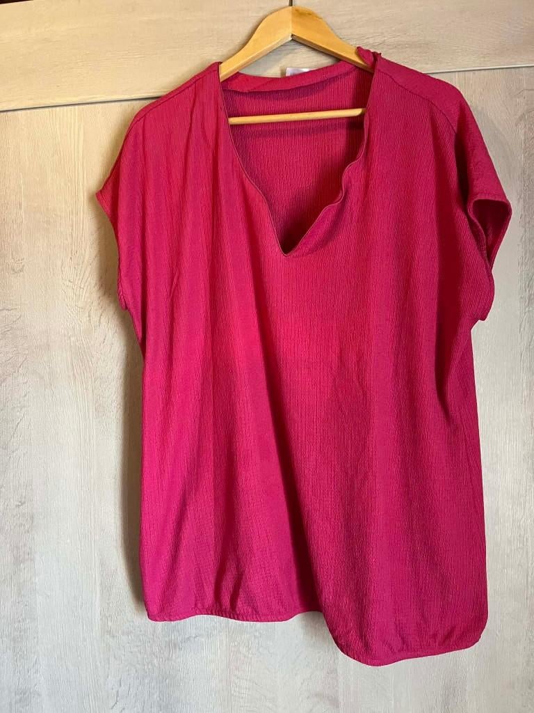 tshirt roze lunas 48, Kleding | Dames, Grote Maten, Lunas, Roze, Gedragen, Shirt of Top
