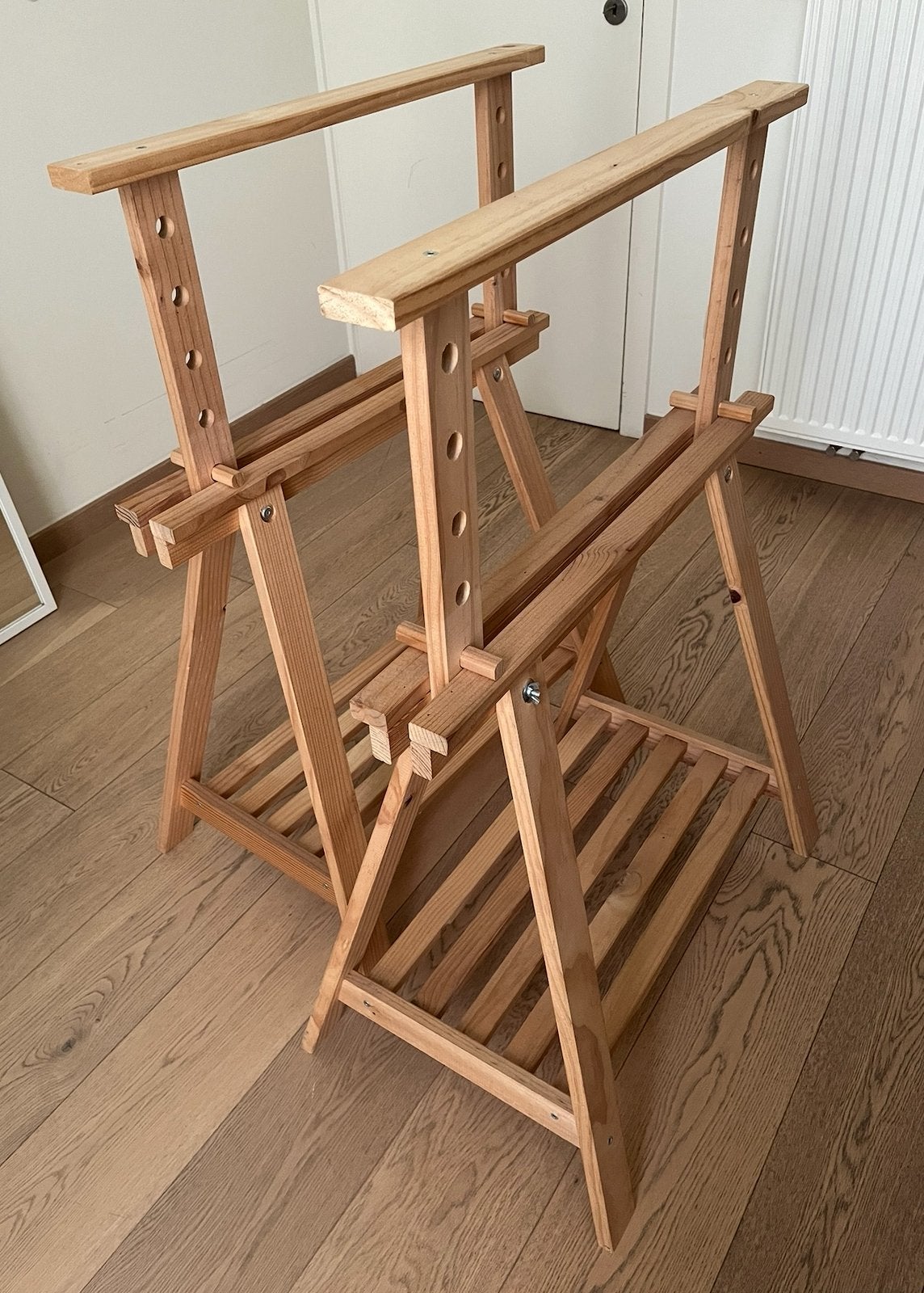 Houten Schragen, Doe-het-zelf en Bouw, Hout en Planken, Ophalen, Zo goed als nieuw, Grenen