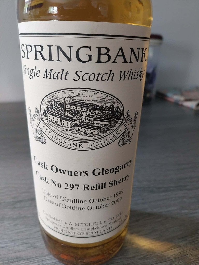 whisky springbank 1999, Verzamelen, Ophalen, Overige gebieden, Overige typen, Nieuw