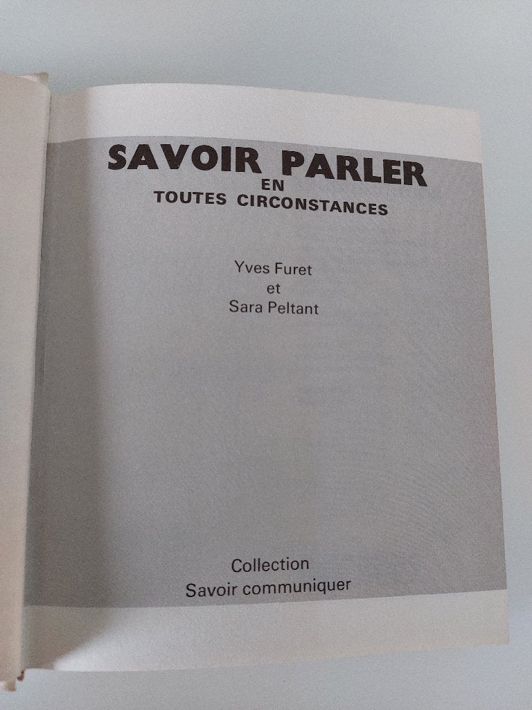 Savoir parler en toutes circonstances, Yves Furet, Livres, Enlèvement ou Envoi, Utilisé