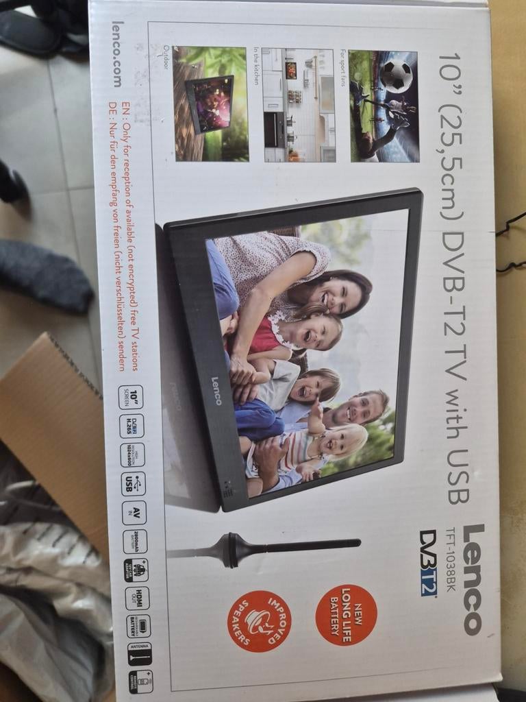 Digitale fotolijst met audio Lenco 10 inch tv nieuw in doos, Ophalen of Verzenden