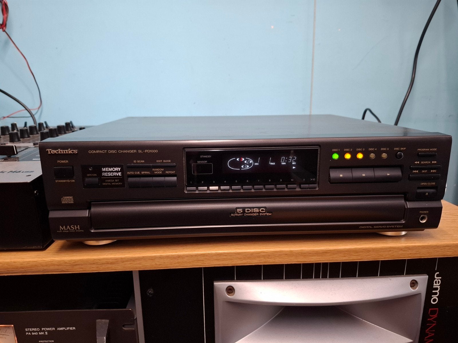 prachtige cd speler technics 5 lader koopje, Ophalen, Technics
