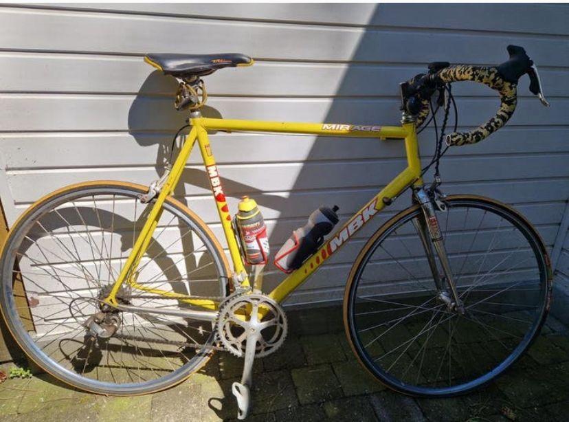 Vintage Retro Koersfiets Racefiets MBK campagnolo columbus, Vélos & Vélomoteurs, Autres marques, Frein sur jante, 57 à 61 cm, Acier