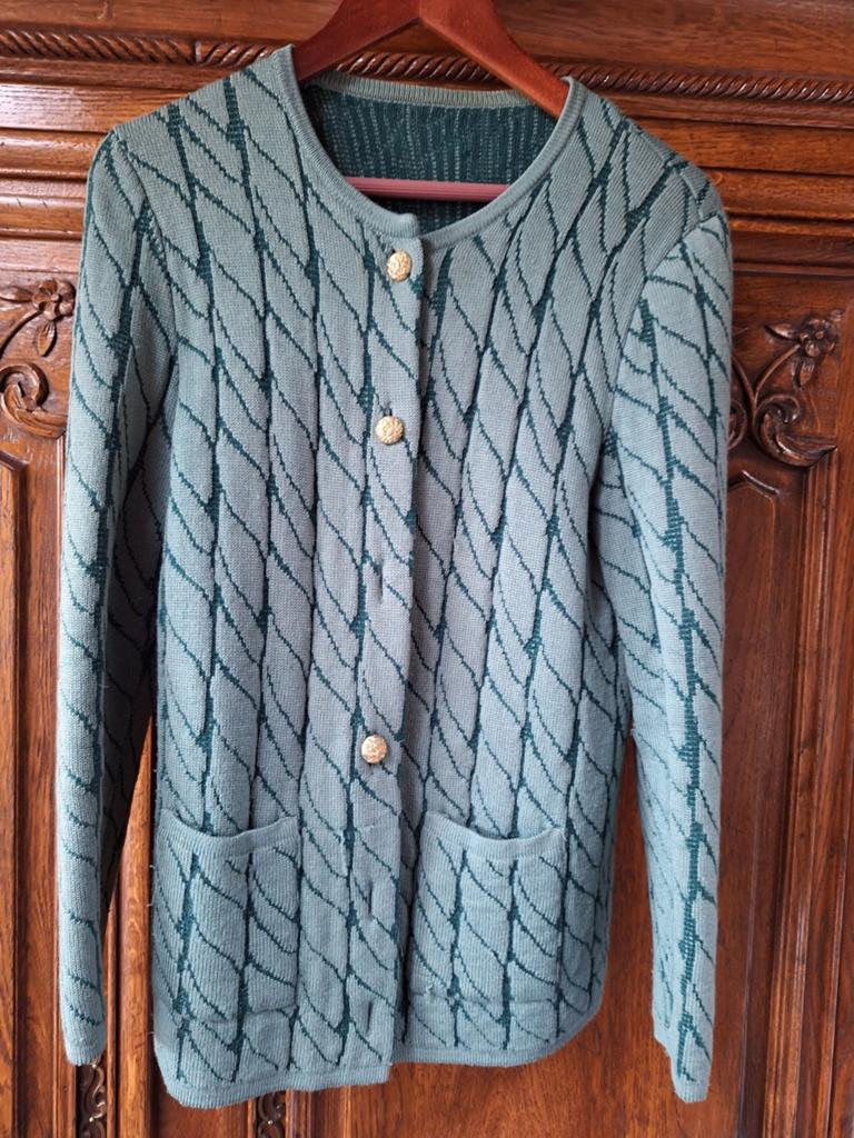 Groene wolle vest maat M, Kleding | Dames, Ophalen