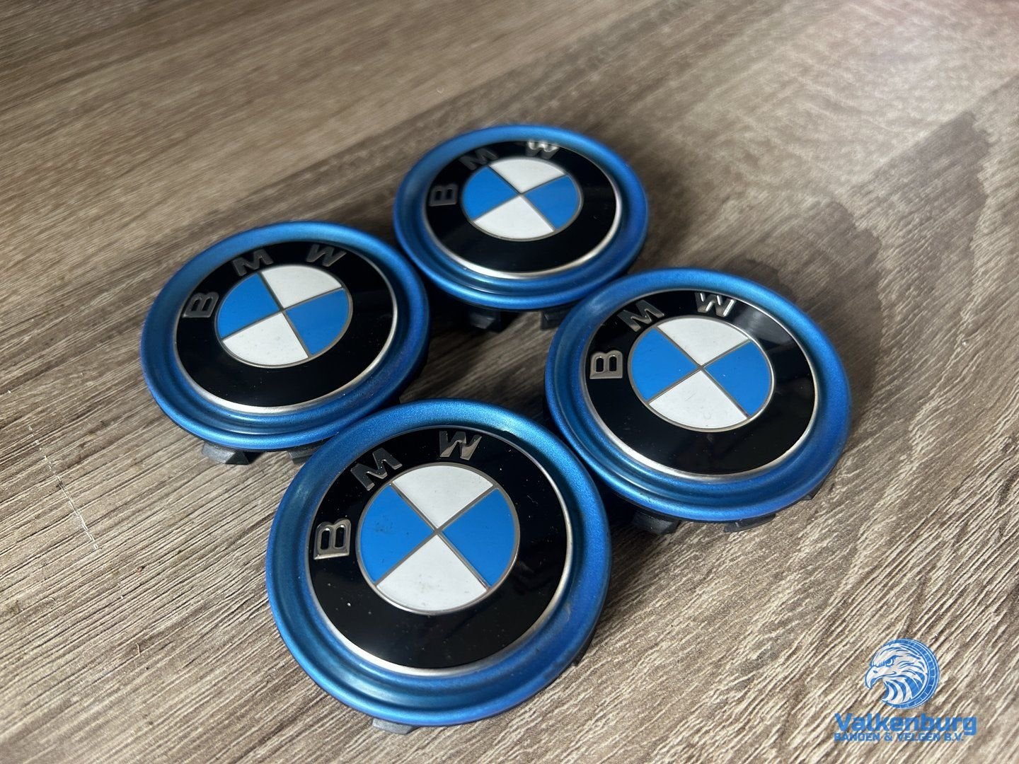 ORIGINELE BMW M Blue naafkap naafdop set, -, -, Utilisé, -