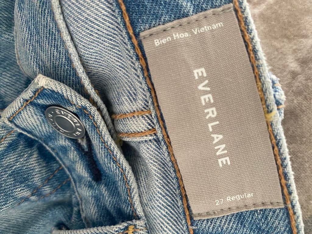 Lot: 3 Everlane jeans maat 27/28 zwart-blauw-beige SETPRIJS, Ophalen of Verzenden, Zo goed als nieuw, Blauw