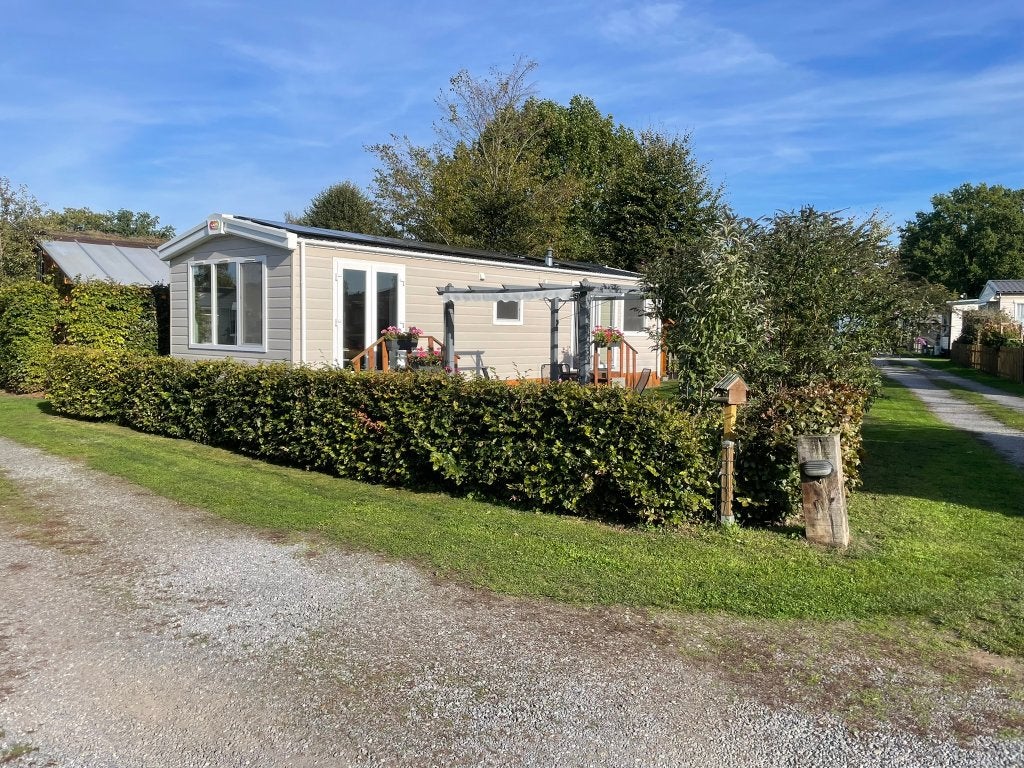 Magnifique chalet résistant à l'hiver LARK Texel 11,20 x 4 m, Caravanes & Camping, Enlèvement, Comme neuf