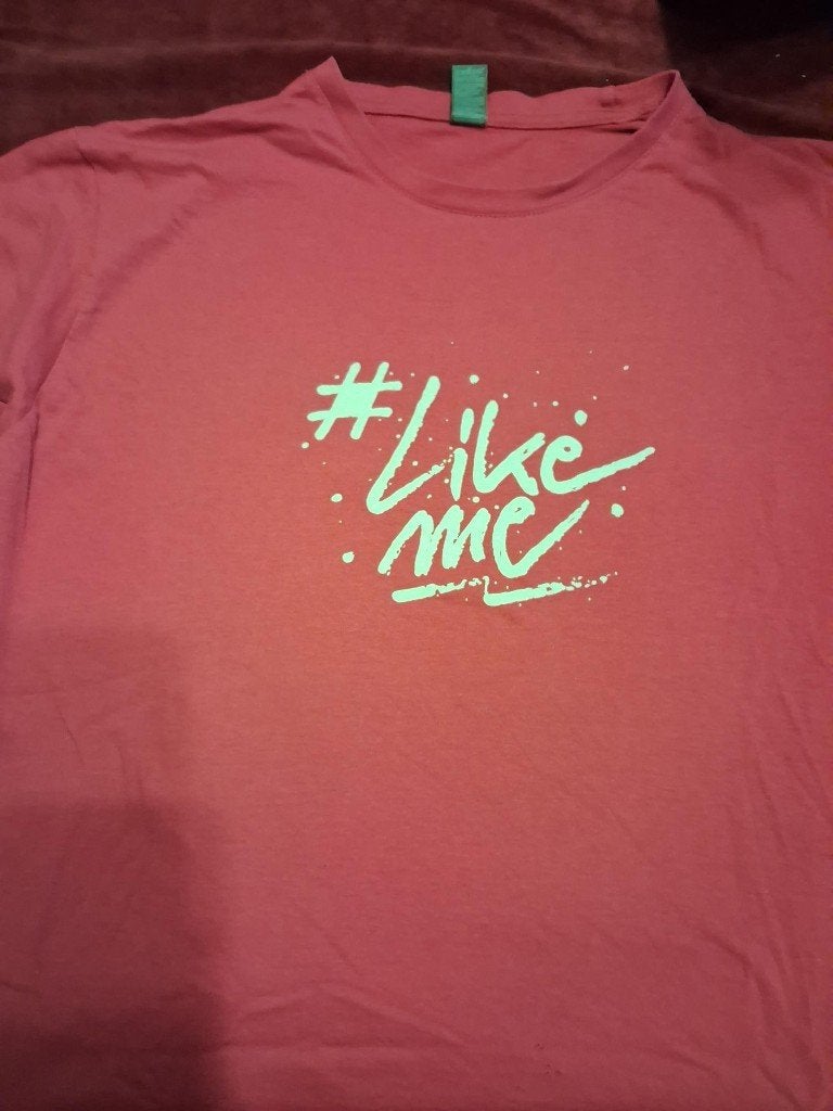 t shirt #like me, Zo goed als nieuw, Korte mouw, Rood, Ophalen