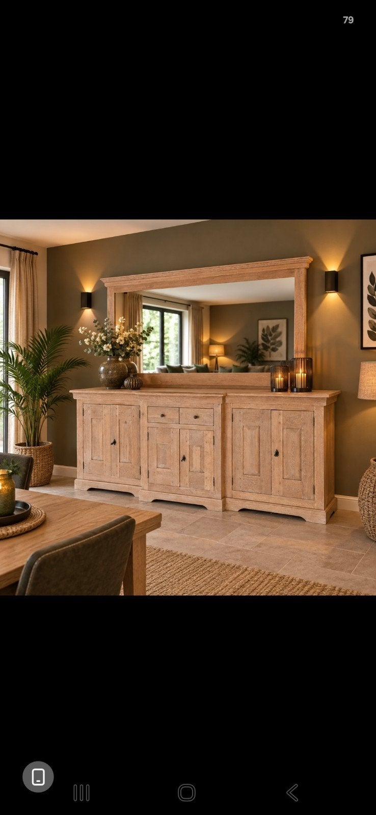 magnifique buffet champêtre avec miroir, Maison & Meubles, Enlèvement ou Envoi