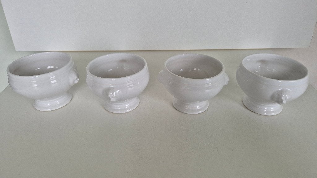 Art. 1005 4 Soepkommen, Huis en Inrichting, Keuken | Servies, Ophalen of Verzenden, Zo goed als nieuw, Kom(men), Effen